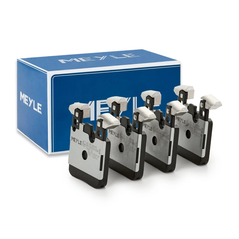Image of MEYLE 025 250 2916/PD Brake pad set Rear Axle, prepared for wear warning indicator, MEYLE-PD Quality, with anti-squeak plate Brake Pad Set,disc brake