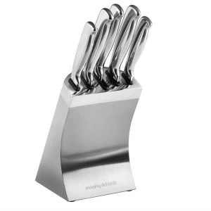 Image of Morphy Richards 5 Piece Knife Block - Silver