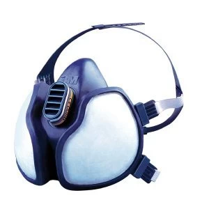 image of 3M FFABE1P3D Half Mask Respirator Blue Single