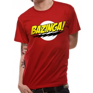 image of Big Bang Theory - Bazinga Mens X-Large T-Shirt - Red