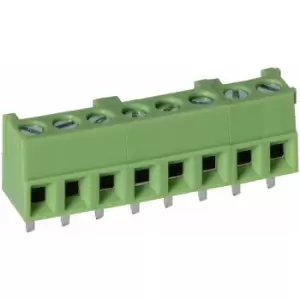 image of Truconnect - 211826 3.81mm 8 Way Low Profile Rising Clamp Terminal Block