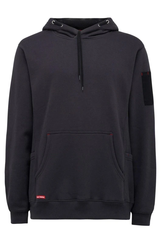 Image of Hard Yakka Mens Brushed Fleece Hoodie in Grey Size: Medium Grey Male M