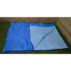 image of Double / 2 Person Camping Sleeping Bag with Zip & Stuff Sack