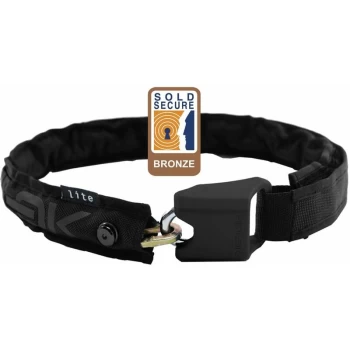 Image of LITE WEARABLE CHAIN LOCK 6MM X 75CM - WAIST 24-44 INCHES (BRONZE SOLD SECURE): BLACK 6MM X 75CM - HLLT1AB - Hiplok