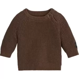 Image of Calvin Klein Jeans Monogram Badge Sweater - Brown
