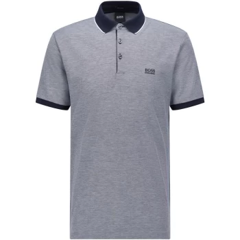 Image of Hugo Boss Prout 28 Contrast Collar Polo Shirt Navy Size M Men