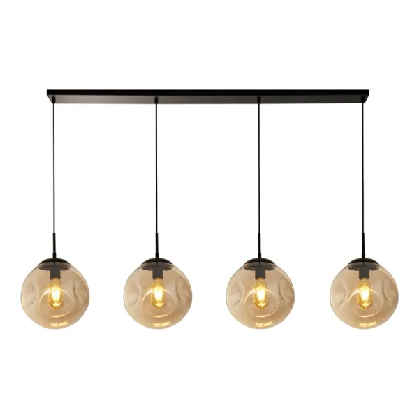 Image of Searchlight Punch Champagne Glass 4 Light Bar Ceiling Pendant Light - Matt Black