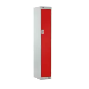 image of 1 Door Locker 300X300X1800 Light Grey/Red Door