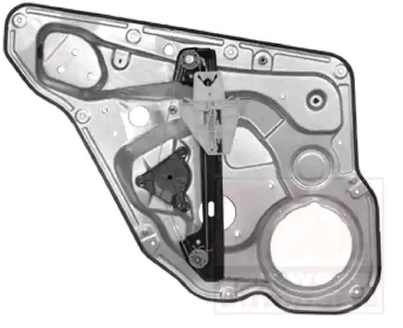 Image of VAN WEZEL 4933268 Window regulator Right Rear, Operating Mode: Electric, without electric motor, with bolted-on plate Window Winder (1561)