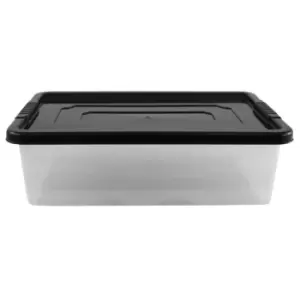 image of TML Underbed Storage Box (32L) (Ebony/Clear)