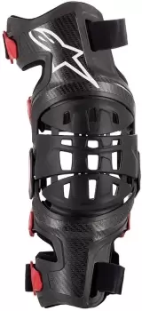 Alpinestars Bionic-10 Carbon Knee Protector Right, black-red, Size L, black-red, Size L - main image