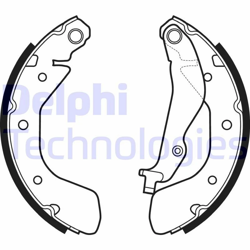 Image of DELPHI Brake Shoe Set DELPHI LS2134