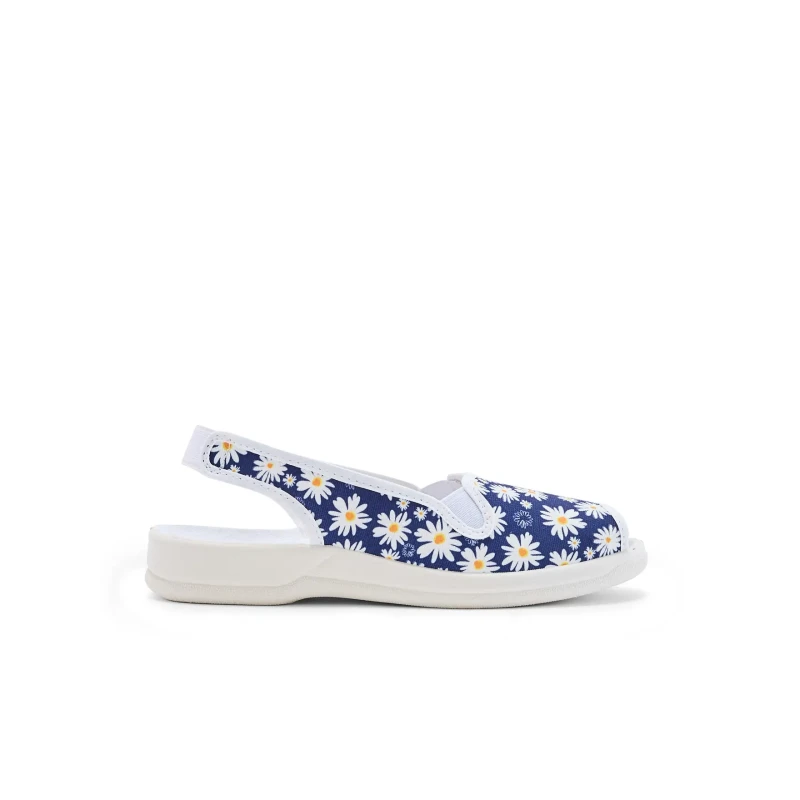 Image of Pediconfort Womens elasticated sponge-lined sandals Pediconfort Bleu Female 39