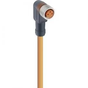 Image of Lumberg Automation 11337 RKMWVLED A 3 065 M Actuator Sensor Connection Line M8 Connector Straight Orange