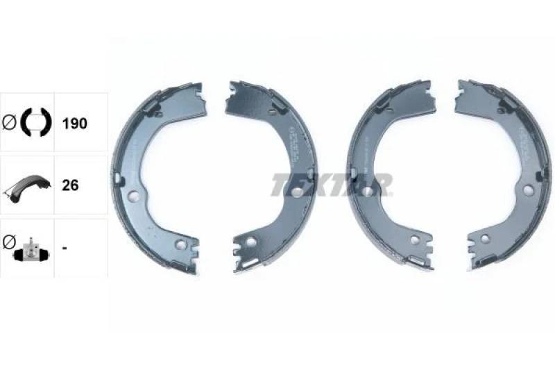 Image of Handbrake shoes TEXTAR 91082500