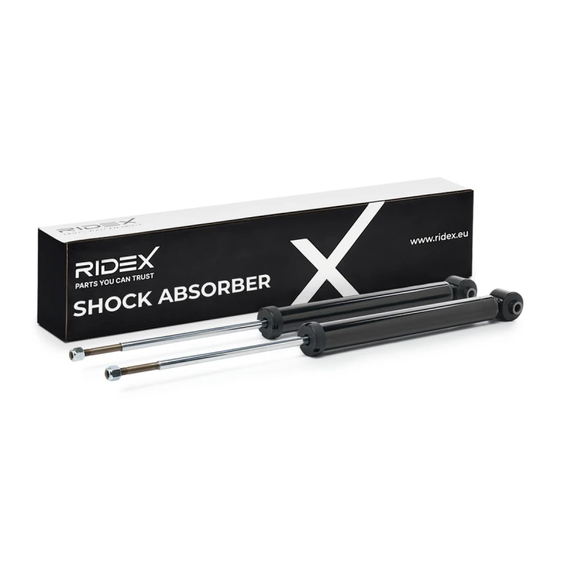 Image of RIDEX 854S2372 Shock absorber Rear Axle, Gas Pressure, Twin-Tube, Telescopic Shock Absorber, Bottom eye Shock Absorber (854)