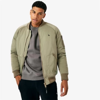 Image of Jack Wills Eco Padded Bomber Jacket - Washed Green