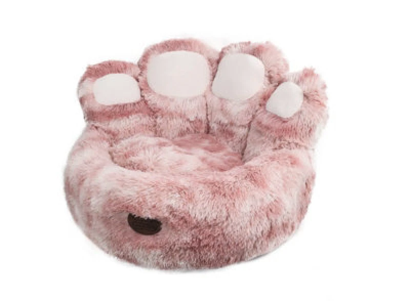 Image of Snug & Cosy Pets Snug And Cosy Pets Paws Donut Pet Bed Bedding Pink 60 Cm X 18cm Calming Soft And Non-Slip
