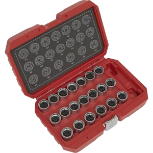 image of Sealey 20 Piece Locking Wheel Nut Key Set for VAG