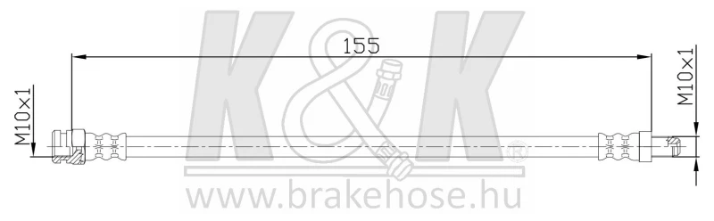 Image of K&K FT4632 Brake Hose Brake Hose (83)