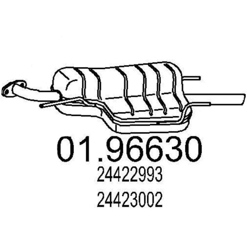 Image of MTS 01.96630 Rear silencer End Silencer (3437)