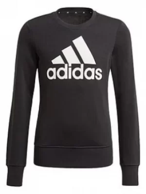 Image of adidas Girls Junior G Bl Sweat, Black/White, Size 4-5 Years, Women