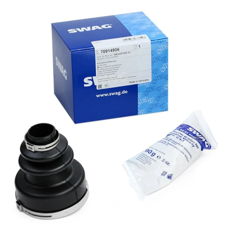 Image of SWAG 70 91 4906 CV Boot Front Axle, Rubber Rubber Bellow,drive shaft (194)