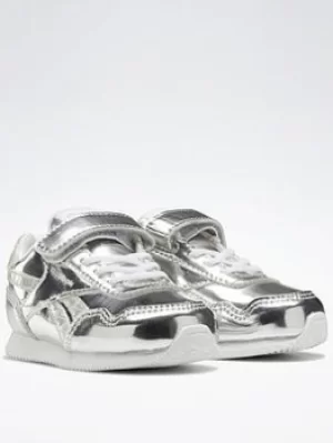 Image of Reebok Royal Classic Jogger 3 Shoes, Silver/White, Size 4 Younger