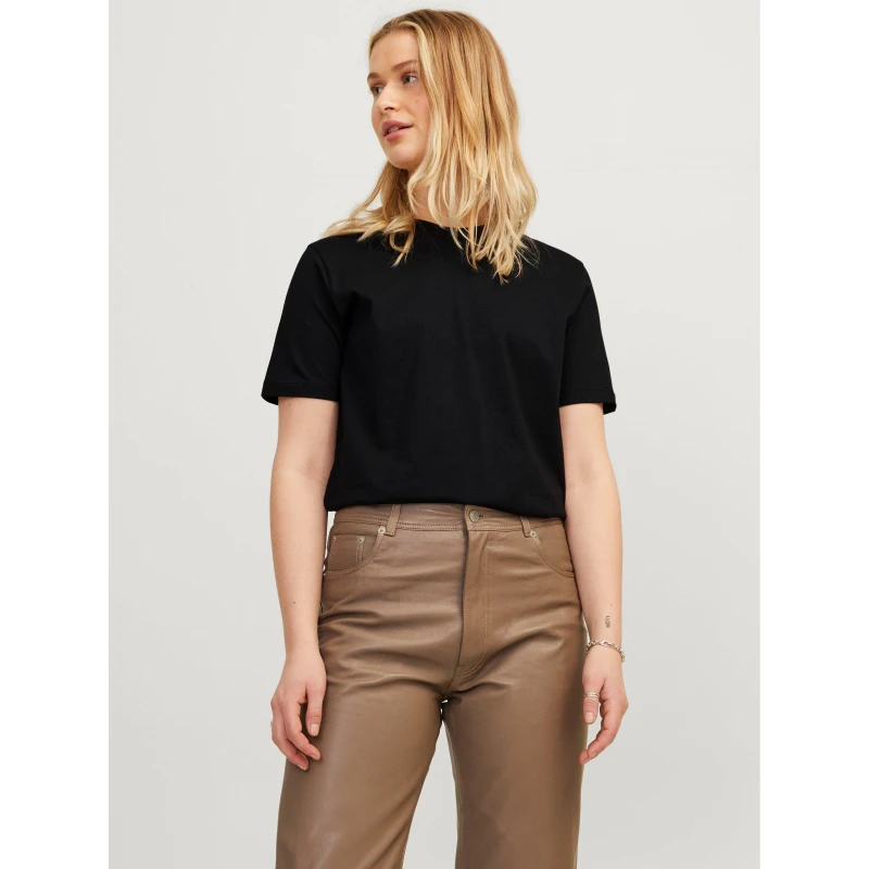 Image of JJXX Womens Anna Short-Sleeve Regular Fit T-Shirt Black female 10 (S)