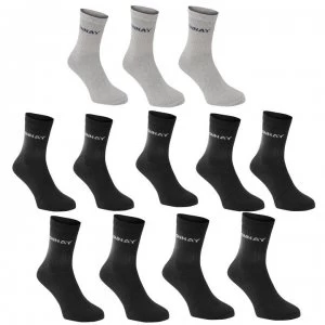 image of Donnay Crew Socks 12 Pack Childrens - Dark Asst