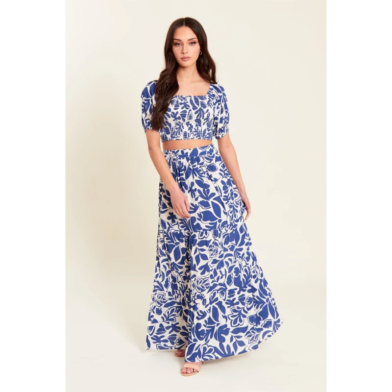 Image of Be You Shirred Top - Blue Blue 8