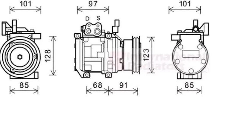 Image of VAN WEZEL Air conditioning compressor VAN WEZEL 8300K208
