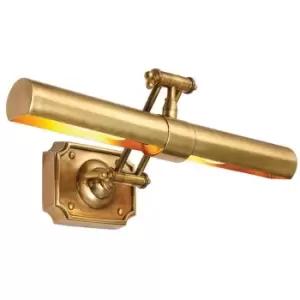Image of 20" Adjustable Swing Arm Wall Picture Light Solid Brass Hanging Display Lamp