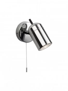Image of 1 Light Single Switched Bathroom Ceiling Spotlight Chrome IP44, GU10