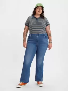 image of 726 High Rise Flare Jeans (Plus Size) - Blue