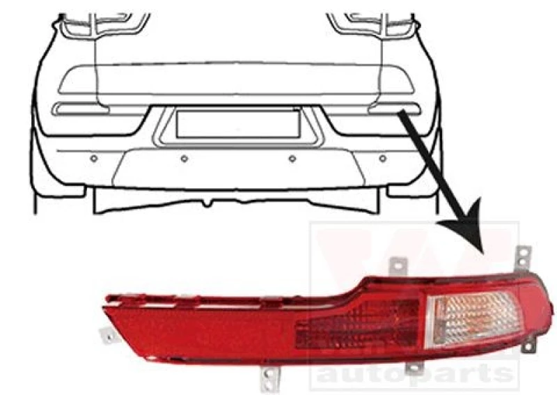 Image of VAN WEZEL Rear fog light VAN WEZEL 8383930