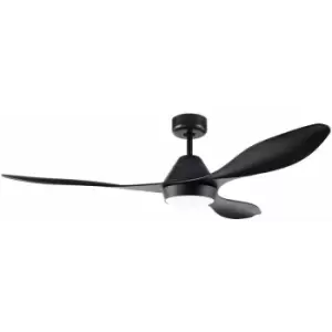 Image of Loops - Ceiling Fan & Light Remote Control Matt Black Steel 18W Built in led
