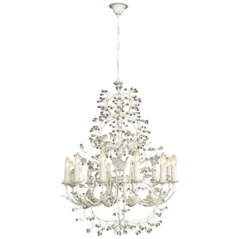 image of Linea Verdace Lighting - Linea Verdace Donatell 12 Light Multi Arm Chandeliers Beige Gray