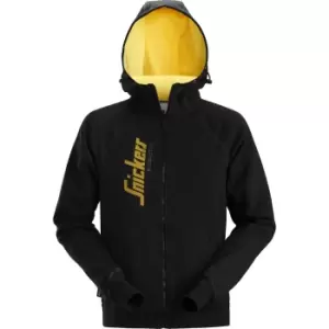 Image of Snickers 2888 Logo Full Zip Sweatshirt Hoodie Black 3XL