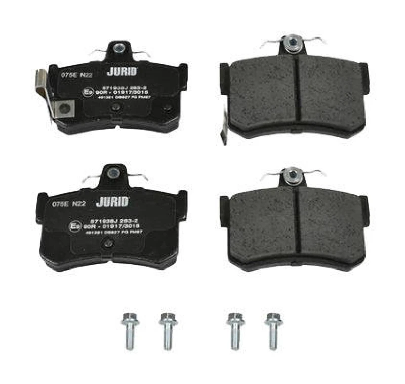 Image of JURID 571938J Brake pad set with acoustic wear warning, without accessories Brake Pad Set,disc brake (402)