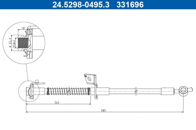 Image of Brake hose ATE 24.5298-0495.3