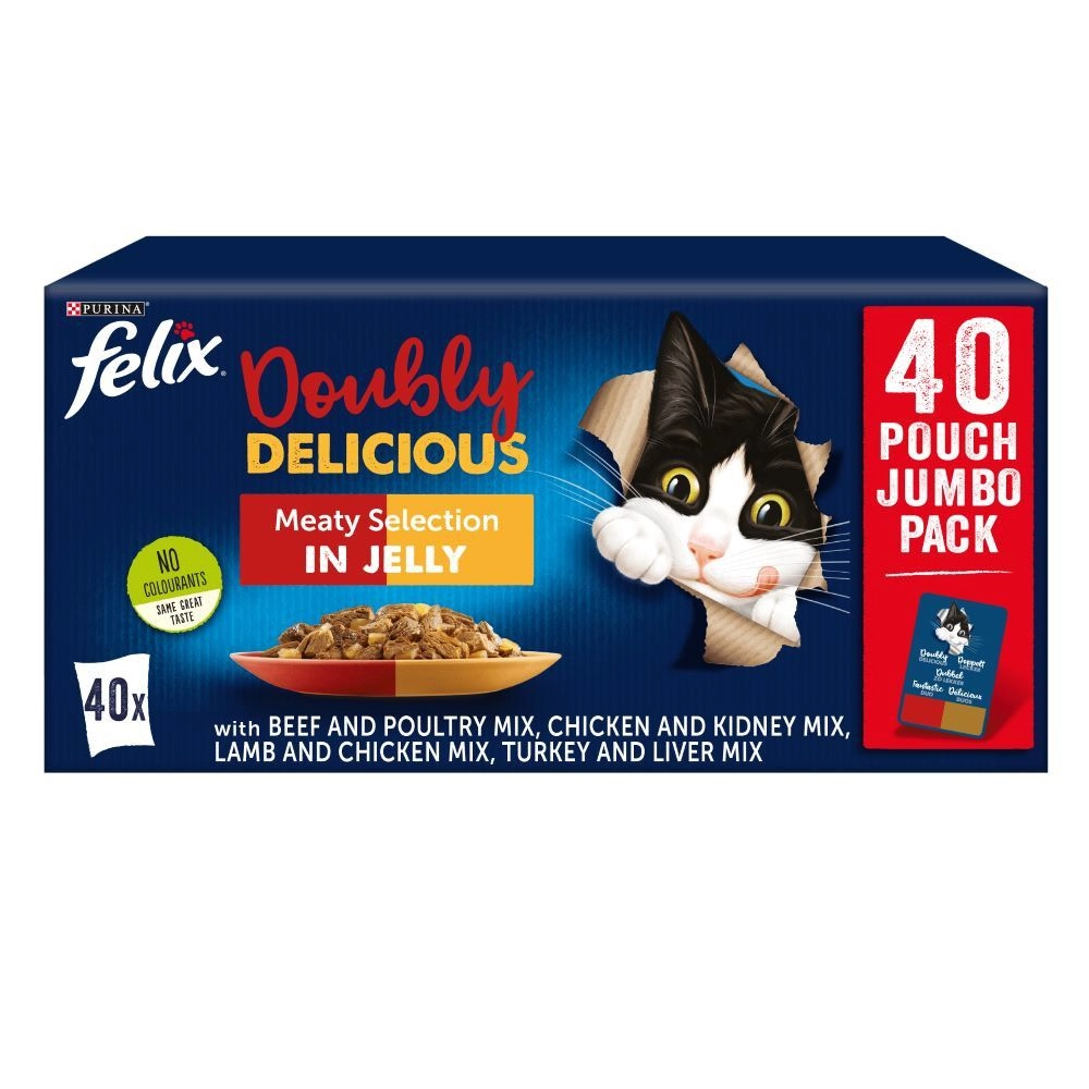 Purina Felix As Good As It Looks Doubly Delicious Cat Food 40 x 100g