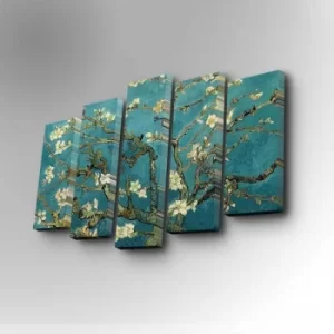 Image of 5PUC-012 Multicolor Decorative Canvas Painting (5 Pieces)