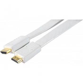 Image of 5m High Speed HDMI Flat White Cable
