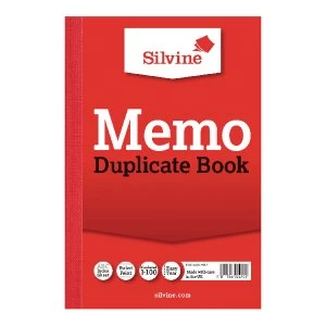 Image of Silvine Duplicate Memo Book 152x102mm PK12