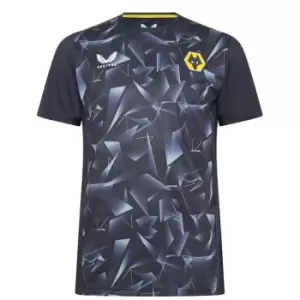 Image of Castore Wolves Pre Match T-Shirt Mens - Black