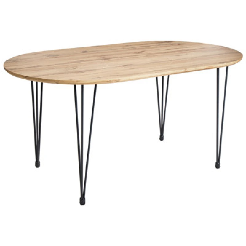 Image of Beliani Dining Table Cavell Light Brown 160 Cm 90 Cm