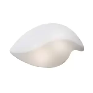 Image of Natura Ceiling/Wall 2 Light E27 Small Outdoor IP44, Matt White/Opal White