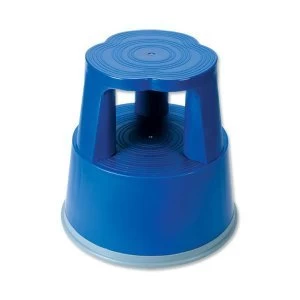 image of 5 Star Facilities Mobile Lightweight Plastic Step Stool Blue