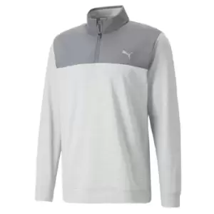 image of Puma Cloudspun quarter Zip Mens - Grey